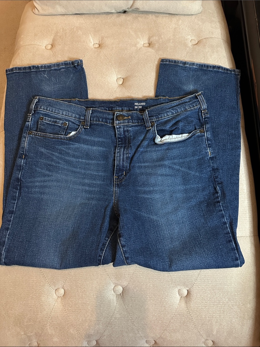 Sonoma Relaxed Fit Jeans in Dark Blue Wash